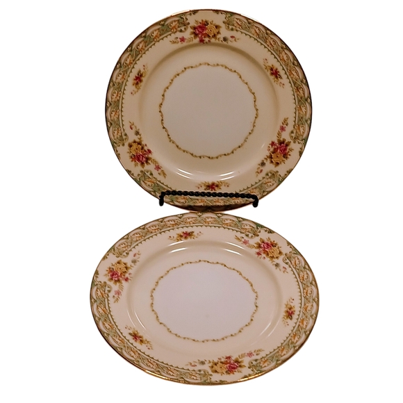 Two FOOTO Occupied Japan Salad, Bread & Butter, Dessert Plates 7-1/4" EUC - Picture 2 of 14